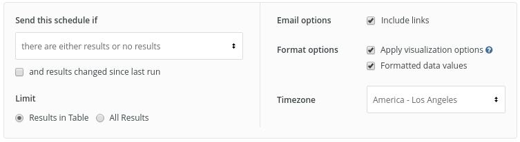 Data Delivery Advanced Options