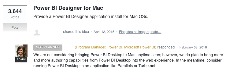 power bi on a mac